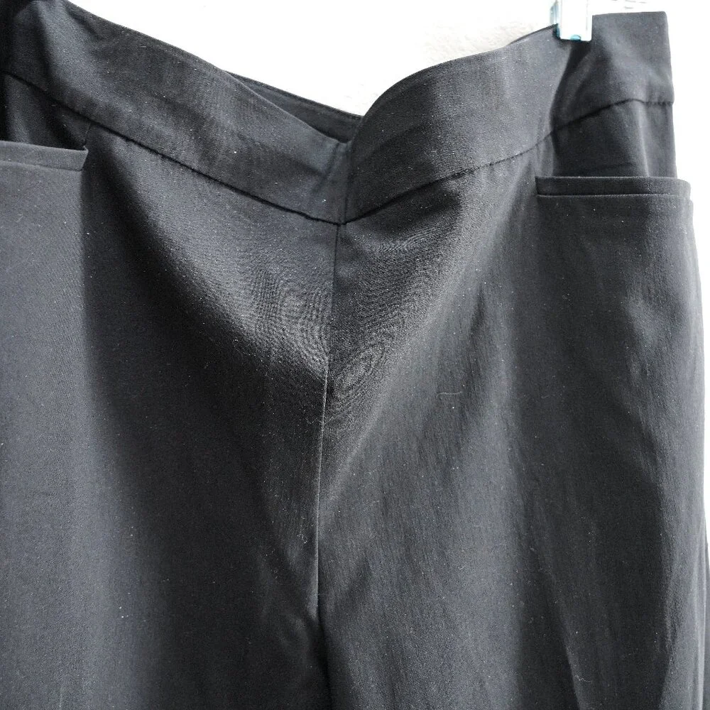 Chico's Black Brigitte Grommet Wide Leg Pants size 3 NWOTS - Picture 4 of 7